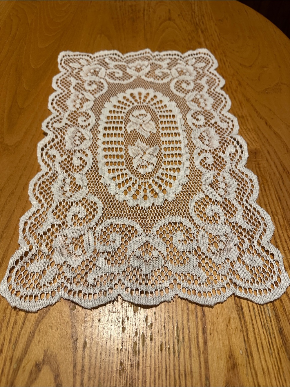 White Lace Crochet Table Runner - Elegant Home Dining Accent